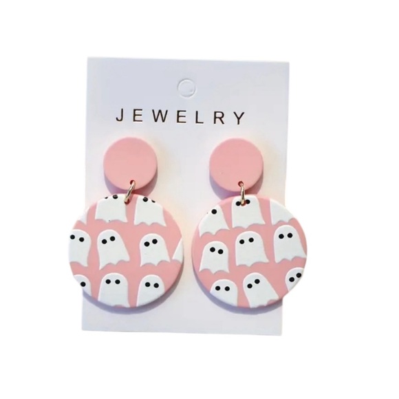 Fashion Jewelry Jewelry - Ghost Round Dangle Earrings